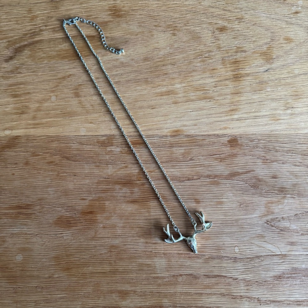 Deer Antlers Gold Necklace